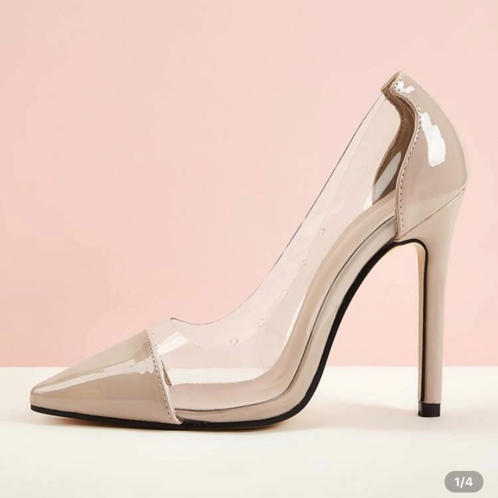 Cap toe stiletto heels